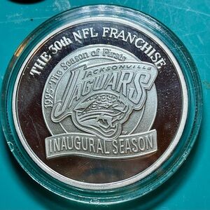 Jacksonville Jaguars Inaugural Season Silver Coin